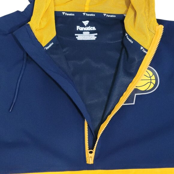 Indiana Pacers Anorak Windbreaker Jacket Mens Large Hood Pullover Fanatics NBA - Picture 2 of 14
